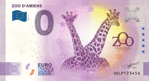 0€ banknote ZOO D'AMIENS