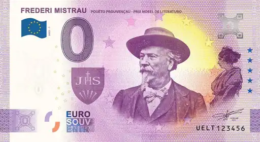 Billet 0€ FREDERI MISTRAUPOUETO PROUVENCAU - PRIX NOBEL DE LITERATURO