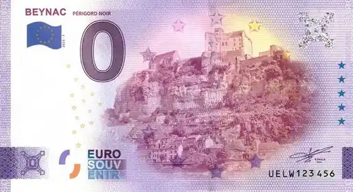 Banconota da 0€ BEYNAC PÉRIGORD NOIR
