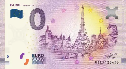 Banconota da 0€ PARIS ÎLE DE LA CITÉ