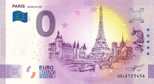 0€ banknote PARIS ÎLE DE LA CITÉ