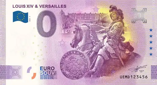 Billete de 0€ LOUIS XIV & VERSAIlLES