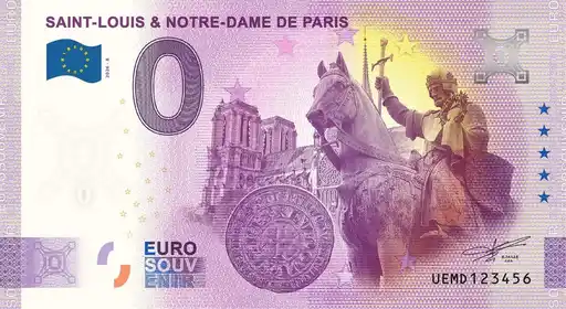 0€-Schein SAINT-LOUIS & NOTRE-DAME DE PARIS.