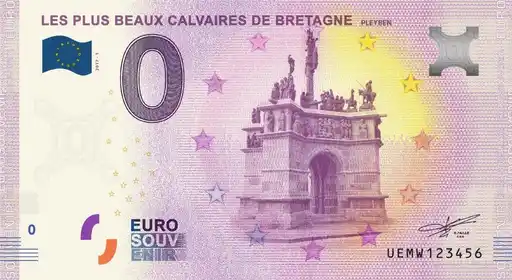 Banconota da 0€ LES PLUS BEAUX CALVAIRES DE BRETAGNE PLEYBEN