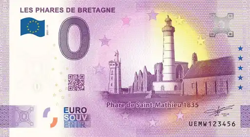 Banconota da 0€ LES PHARES DE BRETAGNE
