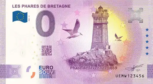 Banconota da 0€ LES PHARES DE BRETAGNE