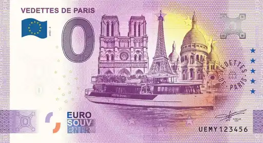 0€ banknote VEDETTES DE PARIS