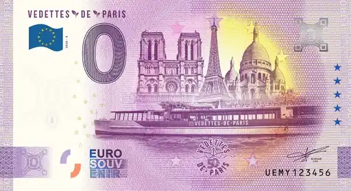 0€ banknote VEDETTES DE PARIS 50 ANS