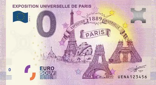 Billete de 0€ EXPOSITION UNIVERSELLE DE PARIS