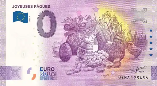 Billete de 0€ JOYEUSES PÂQUES
