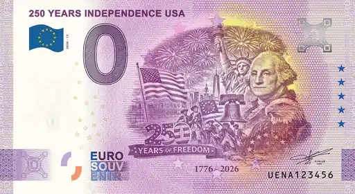 0€-Schein 250 YEARS INDEPENDENCE USA