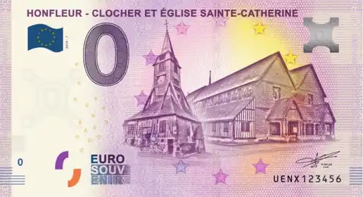 0€ banknote HONFLEUR - CLOCHER ET ÉGLISE SAINTE-CATHERINE