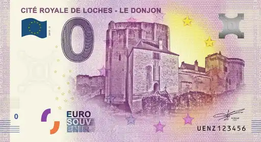 0€-Schein CITÉ ROYALE DE LOCHES - LE DONJON