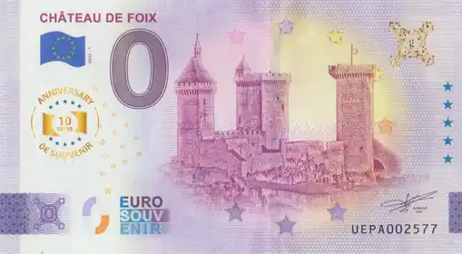 Billete de 0€ CHÂTEAU DE FOIX