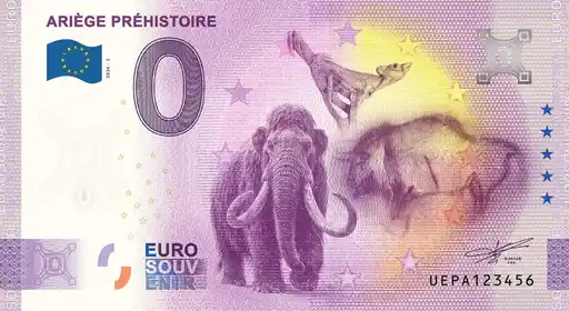 0€-Schein ARIÈGE PRÉHISTOIRE