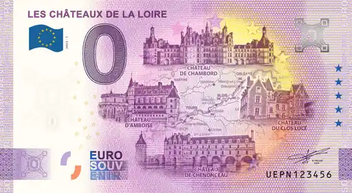 Banconota da 0€ LES CHÂTEAUX DE LA LOIRE