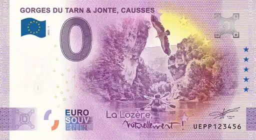 0€ banknote GORGES DU TARN & JONTE