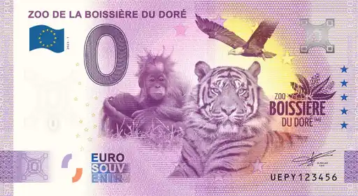 Banconota da 0€ ZOO DE LA BOISSIÈRE DU DORÉ