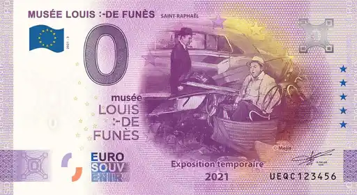 0€-Schein MUSÉE LOUIS :-DE FUNÈS SAINT-RAPHAËL