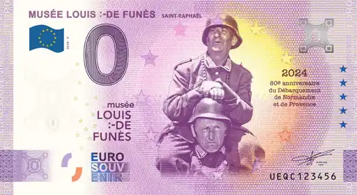 Banconota da 0€ MUSÉE LOUIS DE FUNÈS - SAINT-RAPHAËL