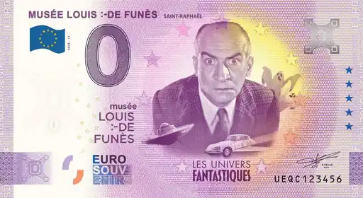 0€-Schein MUSÉE LOUIS : -DE FUNÈS LES UNIVERS FANTASTIQUES