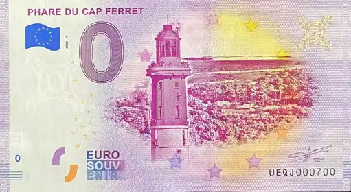Banconota da 0€ PHARE DU CAP FERRET