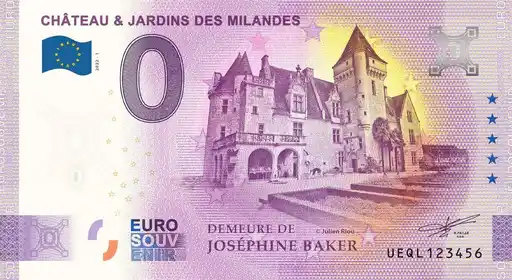 Billete de 0€ CHÂTEAU & JARDINS DES MILANDES DEMEURE DE JOSEPHINE BAKER