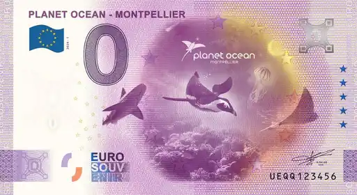 Banconota da 0€ PLANET OCEAN - MONTPELLIER