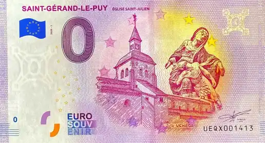 Billete de 0€ SAINT-GÉRAND-LE-PUY ÉGLISE SAINT-JULIEN