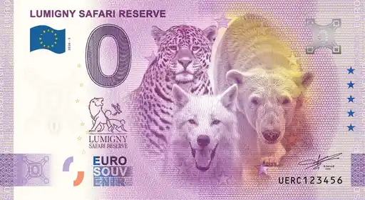 Banconota da 0€ LUMIGNY SAFARI RESERVE