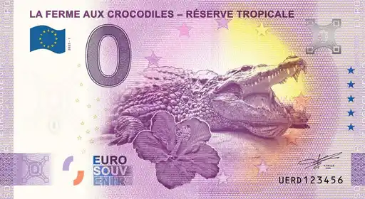 0€ banknote LA FERME AUX CROCODILES - RÉSERVE TROPICALE