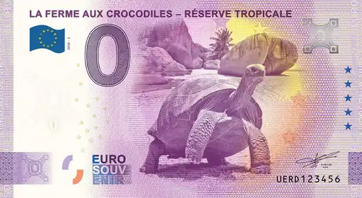 0€ banknote LA FERME AUX CROCODILES - RÉSERVE TROPICALE