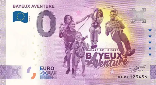 0€ banknote BAYEUX AVENTURE PARC DE LOISIRS BAYEUX Aventure