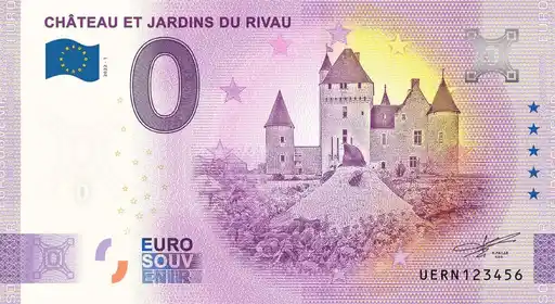0€ banknote CHÂTEAU ET JARDINS DU RIVAU