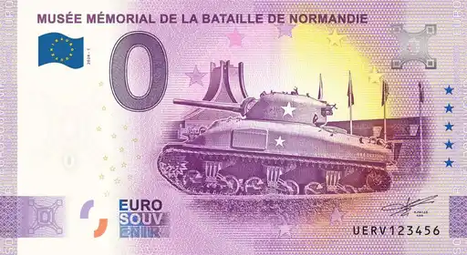 Banconota da 0€ MUSÉE MEMORIAL DE LA BATAILLE DE NORMANDIE