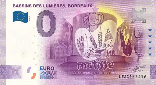 Banconota da 0€ BASSINS DE LUMIÈRES