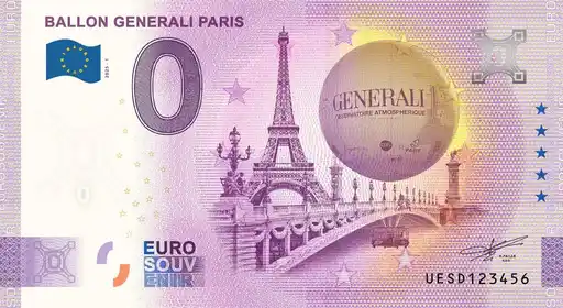 Billete de 0€ BALLON GENERALI PARIS