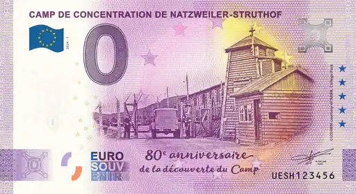 Billete de 0€ CAMP DE CONCENTRATION NATZWEILER-STRUTHOF 80e anniversaire de la découverte du camp