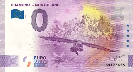 0€ banknote CHAMONIX - MONT-BLANC