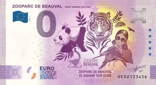 Billete de 0€ ZOOPARC DE BEAUVAL SAINT AIGNAN SUR CHER