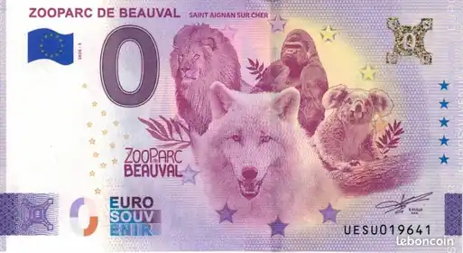 Banconota da 0€ ZOOPARC DE BEAUVAL