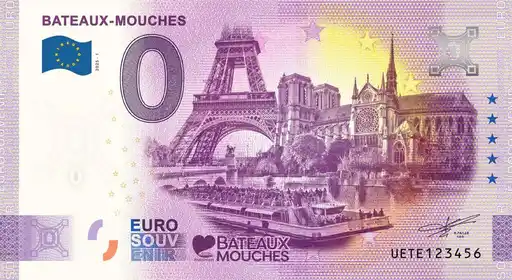 Banconota da 0€ LA COMPAGNIE DES BATEAUX-MOUCHES