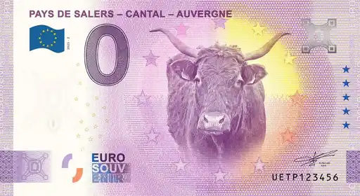 Billete de 0€ PAYS DE SALERS - CANTAL - AUVERGNE