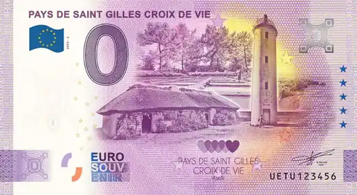 Banconota da 0€ PAYS DE SAINT GILLES CROIX DE VIE