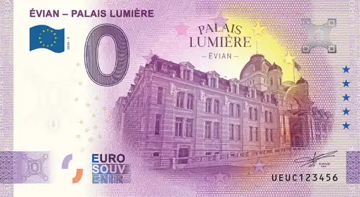 0€ banknote ÉVIAN - PALAIS LUMIÈRE