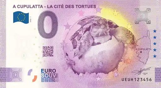 Banconota da 0€ A CUPULATTA - LA CITÉ DES TORTUES
