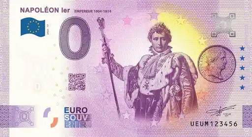 Billete de 0€ NAPOLEON 1er EMPEREUR 1804 A 1814