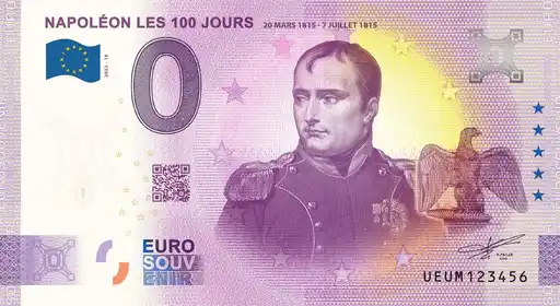 Billete de 0€ NAPOLEON LES 100 JOURS20 MARS 1815 - 7 JUILLET 1815