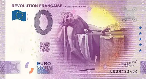 0€-Schein REVOLUTION FRANCAISE ASSASSINAT DE MARAT