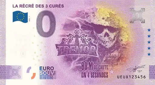 0€-Schein LA RÉCRÉ DES 3 CURÉS TREMOR 80 M DE CHUTE EN 4 SECONDES